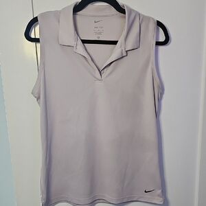 Nike Gray Sleeveless Polo Tank Top